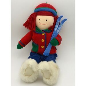 Vtg Madeline In Paris Doll Eden 1997 Plush Ski Outfit Red Blue Green 20"  EUC